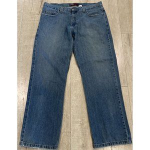 Vintage Anchor Blue Jeans Mens 36x32 Straight Baggy Denim Blue y2k Street Wear